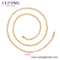 44977 Xuping 18k collar de cadena de estilo clásico simple chapado en oro